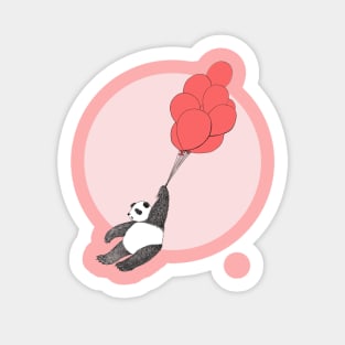 Panda Loves Balloons Sticker